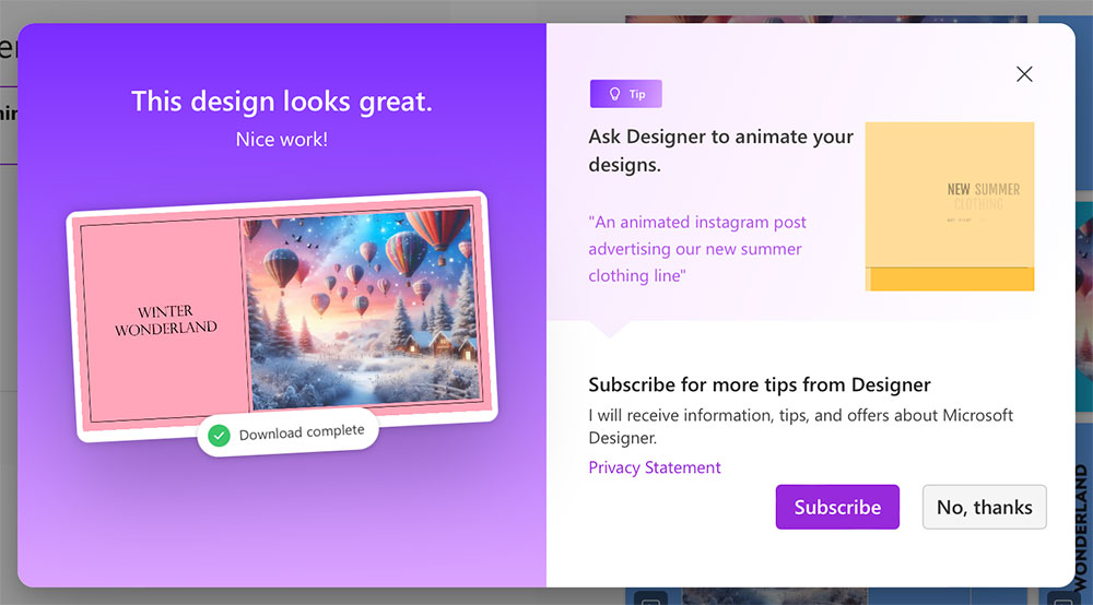You may download the image, animation, video in mp4 that you created.